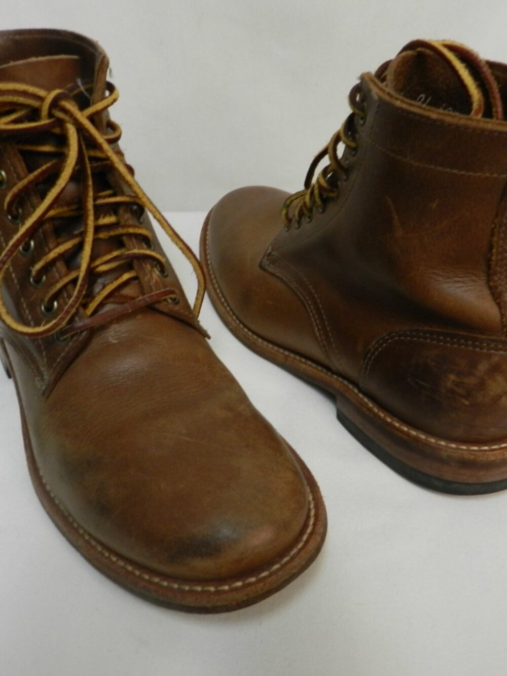 Oak Street Boot Makers Trench Size 7.5 M Leather Handmade ankle boots brown Men